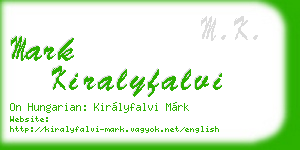 mark kiralyfalvi business card