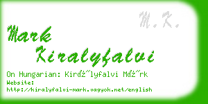 mark kiralyfalvi business card
